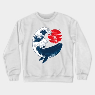 The whale wave Crewneck Sweatshirt